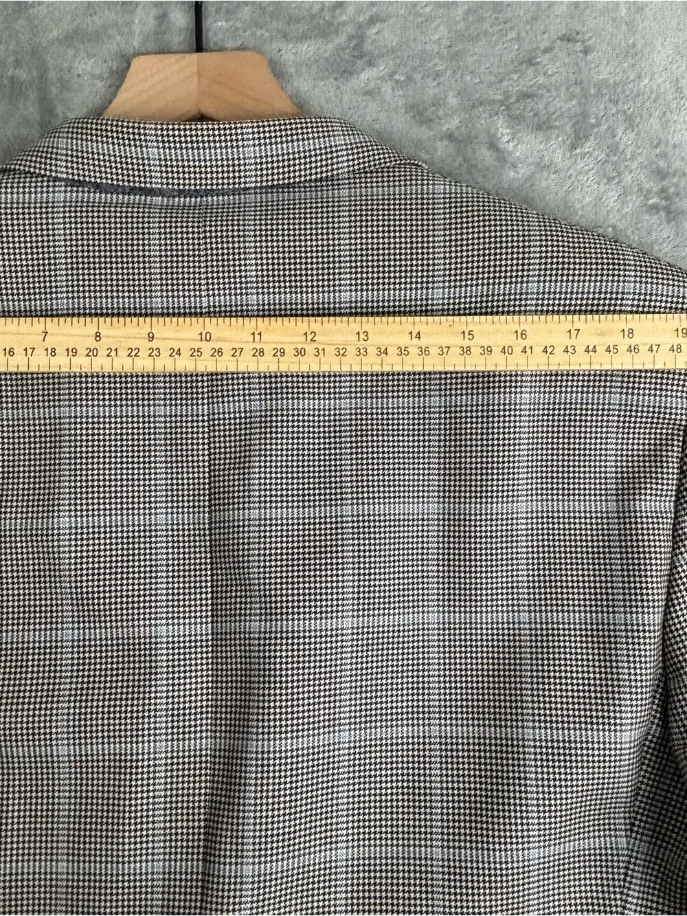 Burberry London Blazer Men 41R Gray Houndstooth Plaid Kensington Sport Coat Wool